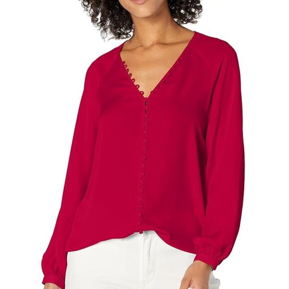 Joie Shariana Georgette Sleeve Silk Blouse - Picture 1 of 8